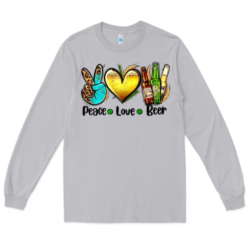 Peace Love Beer Long Sleeve Tee by AdoDesignShop | Teevron