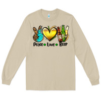 Mushroom peace love beer Long Sleeve Tee - AdoDesignShop