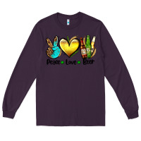 Plum peace love beer Long Sleeve Tee - AdoDesignShop