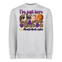 Heather Grey i'm just here for the snacks #basketball sister Heavyweight Sweatshirt - Zillion Design Studio