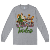 Heather Grey san judas tadeo sunflower Long Sleeve Tee - JahusDesignShop