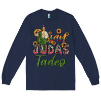 Navy san judas tadeo sunflower Long Sleeve Tee - JahusDesignShop