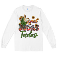 White san judas tadeo sunflower Long Sleeve Tee - JahusDesignShop