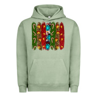 Pigment Oil Green christmas brushstrokes Urban Hoodie - RanaPortraitStore