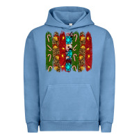 Pigment Pebble Blue christmas brushstrokes Urban Hoodie - RanaPortraitStore