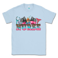 Dusty Blue nurse with race and oto equipment Classic Tee - AdoDesignShop