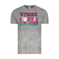 Cloud Rock Strike Out Cancer Baseball Vintage Tee - texasbilliewilder