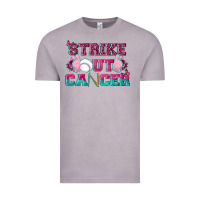 Vintage Zinc Strike Out Cancer Baseball Vintage Tee - texasbilliewilder