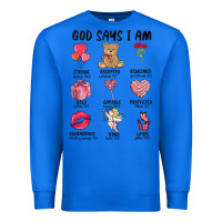 True Royal god says i am valentine's day Premium Sweatshirt - MaliasSmallBusiness