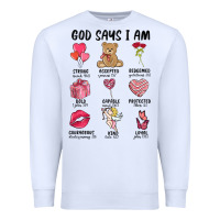 White god says i am valentine's day Premium Sweatshirt - MaliasSmallBusiness