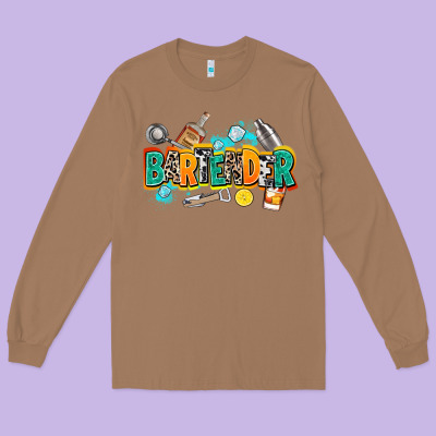 Bartender Long Sleeve Tee Designed By Adodesignshop