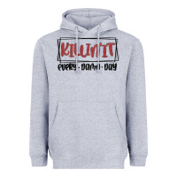 Heather Grey killin it every damn day Heavyweight Hoodie - MaliasSmallBusiness