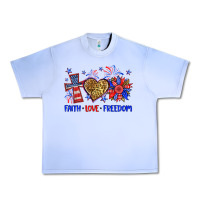Grape Ice faith love freedom Urban Heavy Tee - Neo Western