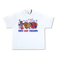 White faith love freedom Urban Heavy Tee - Neo Western