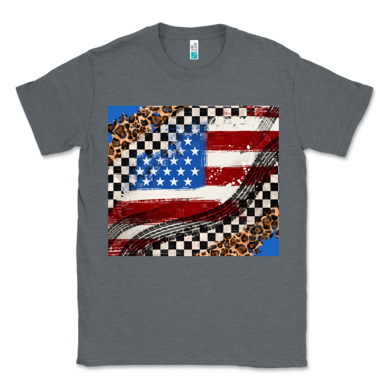 American Flag And Racee Flag Classic Tee by AdoDesignShop | Teevron