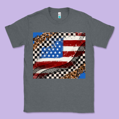 American Flag And Racee Flag Classic Tee Designed By Adodesignshop