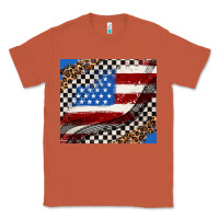 Copper American flag and racee flag Classic Tee - AdoDesignShop