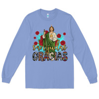 Colony Blue san judas gracias Long Sleeve Tee - JahusDesignShop