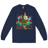 Navy san judas gracias Long Sleeve Tee - JahusDesignShop
