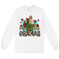 White san judas gracias Long Sleeve Tee - JahusDesignShop