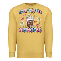 Antique Gold iced coffee princess Premium Sweatshirt - MaliasSmallBusiness