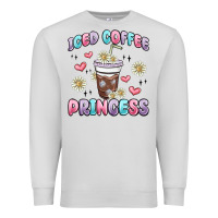 Dove Grey iced coffee princess Premium Sweatshirt - MaliasSmallBusiness