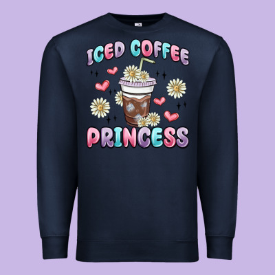 Iced Coffee Princess Premium Sweatshirt Designed By Maliassmallbusiness