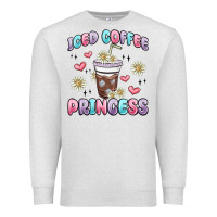 Oatmeal Heather iced coffee princess Premium Sweatshirt - MaliasSmallBusiness