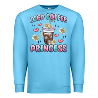 Ocean Blue iced coffee princess Premium Sweatshirt - MaliasSmallBusiness