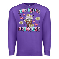 Purple iced coffee princess Premium Sweatshirt - MaliasSmallBusiness