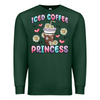 Sports Green iced coffee princess Premium Sweatshirt - MaliasSmallBusiness