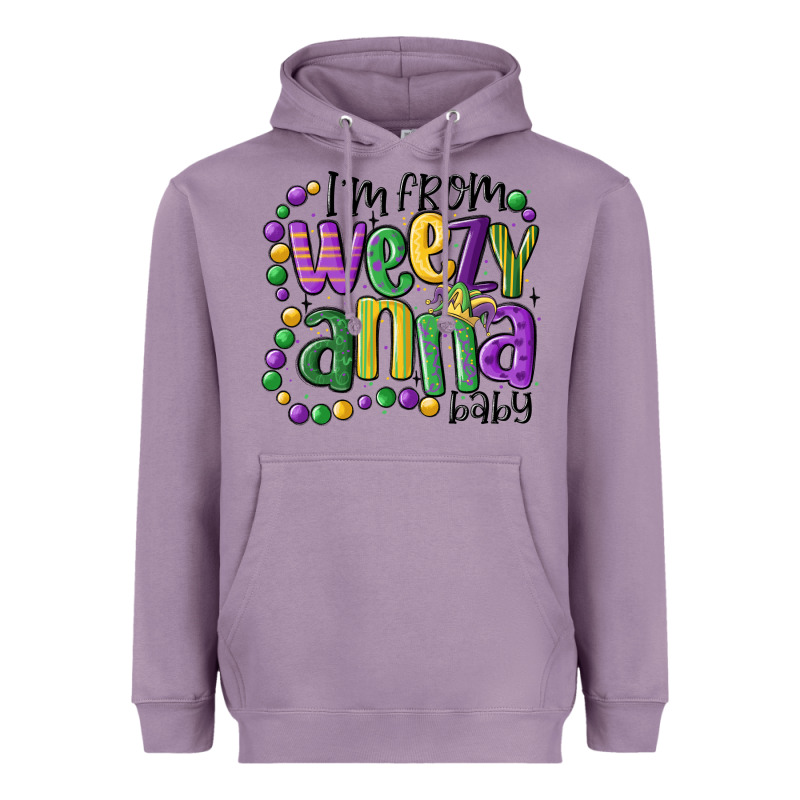 I'm From Weezy Anna Baby Mardi Gras Heavyweight Hoodie by MaliasSmallBusiness | Teevron