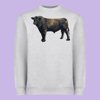 Black Angus Bull Heavyweight Sweatshirt Designed By Ranaportraitstore
