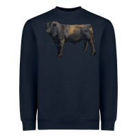 Navy black angus bull Heavyweight Sweatshirt - RanaPortraitStore