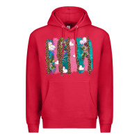 Cardinal v.d turquoise leopard and flowers  brushstrokes Premium Hoodie - AdoDesignShop