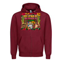 Burgundy hispanic heritage month gnomes tumbler Zipper Hoodie - BundleAndBundleShop