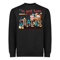 Black i'm just here for the snacks #baseball sister Heavyweight Sweatshirt - Zillion Design Studio
