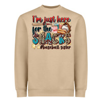 Mushroom i'm just here for the snacks #baseball sister Heavyweight Sweatshirt - Zillion Design Studio