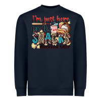 Navy i'm just here for the snacks #baseball sister Heavyweight Sweatshirt - Zillion Design Studio