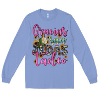 Colony Blue gracias san judas tadeo Long Sleeve Tee - JahusDesignShop
