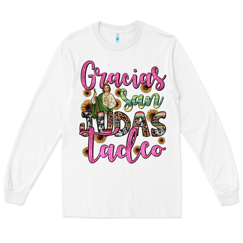 Gracias San Judas Tadeo Long Sleeve Tee by JahusDesignShop | Teevron