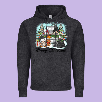 Merry Christmas Gnomes Vintage Hoodie Designed By Zillion Design Studio