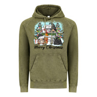Vintage Olive merry christmas gnomes Vintage Hoodie - Zillion Design Studio