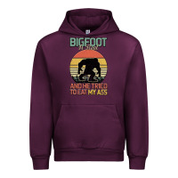 Mauve Wine Bigfoot is real and he tried to eat my ass Urban Hoodie - Bettercallsaul