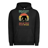 Pigment Black Bigfoot is real and he tried to eat my ass Urban Hoodie - Bettercallsaul