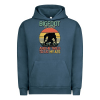 Pigment Midnight Navy Bigfoot is real and he tried to eat my ass Urban Hoodie - Bettercallsaul