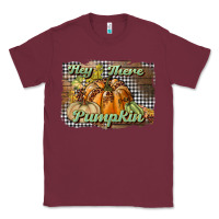 Burgundy hey there pumpkin Classic Tee - BundleAndBundleShop