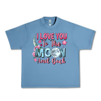 Pebble Blue i love you to the moon and back Urban Heavy Tee - FaDigitalArtStudio