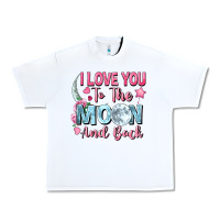 White i love you to the moon and back Urban Heavy Tee - FaDigitalArtStudio