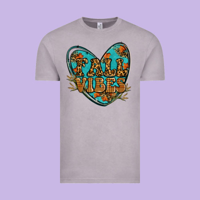Fall Vibes Heart Vintage Tee Designed By Ranaportraitstore